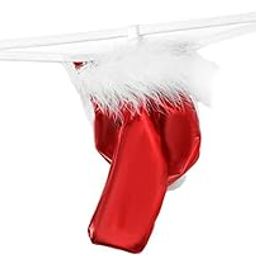 Men's Christmas Santa Hat G String Thongs Xmas Gift for Club Night Dark Red | Clothing Shoes & Accessories | Mens Clothing | Underwear | 1x Men Santa Hat Thongs-picture-14