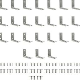HYDERON L Angle Bracket for Furniture Reinforcement – Heavy Duty Zinc-Plated Right Angle Bracket for Chairs, Tables, and Shelves | L-Shaped Corner Brace for Joint Support (40mm x 20mm, 24 Piece)-7