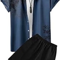 Men’s Night Suit Regular Fit for Casual Wear Digital Printed Half Sleeve Latest Stylish Loungewear Crafted with Comfort Fit for Everyday Wear-image-98