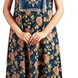 Cotton Nighty for Women — Embroidered & Printed Stylish Night Gown, Comfortable Sleepwear Long Nightwear, Maxi-image-68