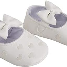 Hearts With Bow Comfortable & Breathable Baby Unisex Booties | Cozy Fleece Infant All Seasons Footwear White Booties-image-18