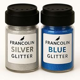 Francolin Glitter | Silver & Blue | Resin Art | Glitter – Shimmer for Epoxy, Tumblers, Slime & Nail Art – Cosmetic Grade – 75g*2-image-75