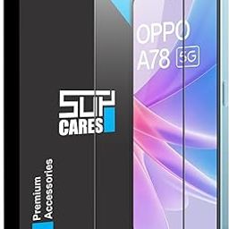 SupCares Military-Grade Gorilla Tempered Glass Screen Protector for Oppo A77S, A77, A78, A59, A18, A38, K10, A15, A15S, A31, A9 2020, A5 2020, Vivo Y28, Y17S and Y56 (6.56 Inch) With Installation Kit-23