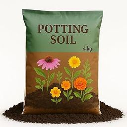 Japak Organic Khet Ki Mitti Potting Garden Soil Mix for Plants Home Garden Fertile Potting Soil Mix for Plants, High Water Retention, Mixed with Cow Dung Manure, 4 kg-image-79
