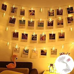 Lexton Photo Clips Battery String Light for Home Decoration (10 Clips,Warm White)-image-62