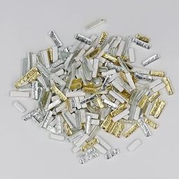 Sweven Art Mosaic Tiles, 5x20mm Thin Pipes, 5mm Thick, Golden & Silver (Pack of 200Gms)-image-76