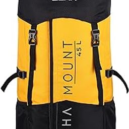 Gear Alphamount 48L Large Water Resistant Trekking Rucksack/Hiking Bag/Travel Backpack for Men/Women (Black Yellow)-image-16