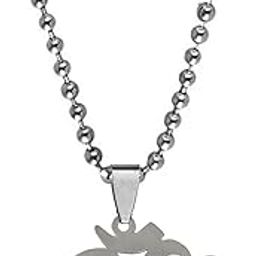 Religious Spiritual Jewelry Stylish Om Silver Stainless Steel Pendant Necklace Chain For Men And Women LC265-image-5