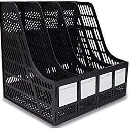 KD ZONE 4 Tier Plastic Magazine Frame and News Paper File Rack for Office and Home (Multicolor)-image-31