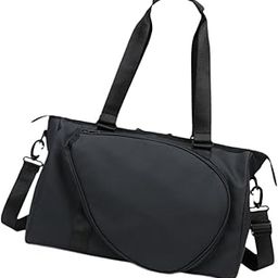Badminton Racquet Bag Large Racquet Cover Removable Adjustable Strap Handbag Black-image-25