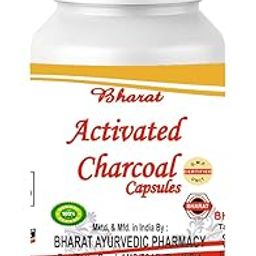 Bharat Activated Charcoal Capsules for Internal Detoxification, Also Fixes Digestion Issues, an Herbal and Ayurvedic Supplement of Net 100 Capsules of 250mg-image-10