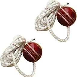 SS Creation Leather Hanging Cricket Ball for Practice Match | Hanging & Knocking Ball for Indoor & Outdoor Training (Pack of 2)-image-5
