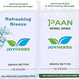 JOYHERBS Herbal Cigarettes 100% Tobacco And Nicotine Free Combo Pack Of Refreshing Breeze & Paan Flavour Smoke (20 Sticks) - Made with Ayurvedic Herbs(Tobacco Alternatives) | Non Addictive-image-88