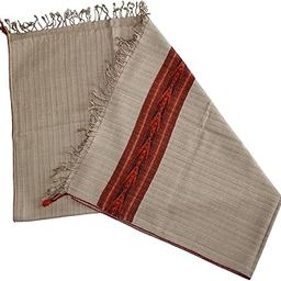 Handwoven Cloud grey Kullu Shawl – 100% Pure Sheep Wool with Traditional Himalayan Craftsmanship-picture-49