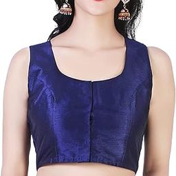 Women's Readymade Polyester Sleeveless Saree Blouse-image-35