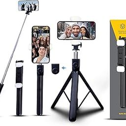 Virtutron Z7 Selfie Stick Tripod with 360° Rotation | Detachable Bluetooth Wireless Remote | 2 Rechargeable Fill Lights with Changing Mode | Extendable Tripod for Photoshoot & Vlogging (Up to 71 Inch)-8