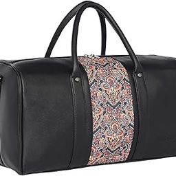 Eco Friendly Vegan Leather Sustainable and Durable Cabin Duffle Bag 35L Travel Weekender Holiday and Gym Bag (Black)-image-87