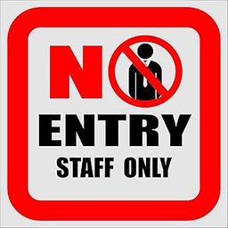 999Store office supplies sunboard No Entry Staff only Office Sign Board (20X20 cm) Multi-image-27