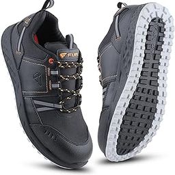 FUEL Flute Safety Shoes for Men, Industrial Synthetic +PVC Double Density Sole, Coated Polyster Fabric, Steel Toe & Energy Absorption Shoe-image-11