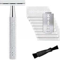 Enakshi® 6xDouble Edge Safety Razors Portable Manual Wet Shave for Home Salon Dad Gifts Silver|Health & Beauty | Shaving & Hair Removal | Razors & Razor Blades | Mens Razors-image-48