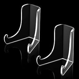 BIGIMALL Acrylic Clear transperent Display Easel with deep Support Shelves Pack of 2 Piece (for small and light weight product display)-image-42