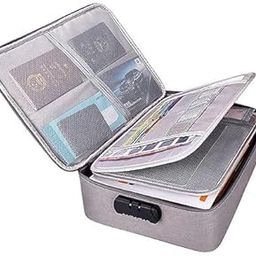 Ecogen ravel File Organiser Multi Functional Waterproof 3 Layer Document Storage Bag with Lock for Passport Documents Files Certificates-11
