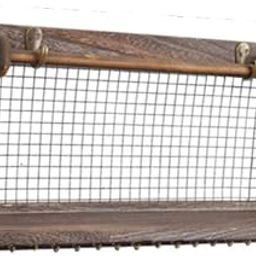ARTISOUL® Wall Shelf with 16 Hooks Wooden Hanging Wood Shelf for Earrings Hallway Wall | Furniture | Bookcases-image-21