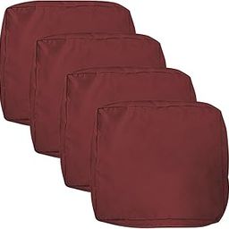 VAKADO Outdoor Waterproof Patio Cushion Covers Set of 6 Replacement Decorative Cushion Cases Decor for Garden Bench Porch Couch Tent(WindRed, 24"X24"X4")-image-44