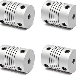 (4 pc) Pro3D 3mm X 8mm Aluminum Flexible Shaft Coupling-image-75