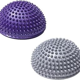 ABTRIX WITH AB Hedgehog Balance Pods, Pimples Pilates Ball, Half Spiky Fitness Domes for Kids Adults Sports, Foot Massage, Stability Training, Muscle Balancing Therapy, Yoga Gymnastics Exercise-3