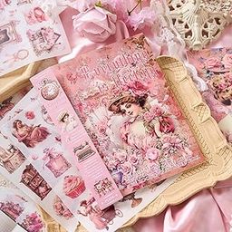 SAMVARDHAN 24 Sheets Vintage Theme Stickers - Elegant Victorian Girl Scrapbook Stickers, Floral Aesthetic Ephemera for Journals, Planners, Collage, and DIY Crafts,Pack of 1 (Everything is Fleeting)-image-13