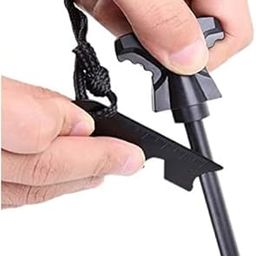 Brunzo � Stone Steel Striker Fire Starter Kit Ferro Rod Camping Including Bottle Opener Firesteel Magnesium Fire Starter Striker Included-image-33