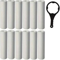 Premium Sediment Water Filter Cartridges, 5 Micron, 25.4 cm Universal Size, Pack of 12 with Filter Wrench-image-96
