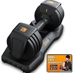 Flexnest Adjustable Dumbbells, Designed-in-Germany, Easy Weight Adjustment, For Home Workout, Gym Exercise Set For Men & Women (Black, 11kgs - Set of 1)-image-24