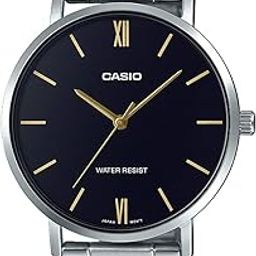 Casio MTP-VT01D-1B Men's Stainless Steel Minimalistic Black Dial 3-Hand Analog Watch-29