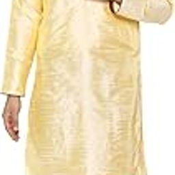 Men's Art Silk Contrast Kurta Pyjama Set Woven Design 2-Piece Festive Ethnic Dress-picture-48