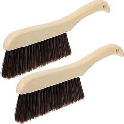 CHILDWEET 2pcs Soft Bristle Dusting Brush Extended Wooden Handle for Home Cleaning for Furniture Beds and Sofas Gentle Versatile Lint Remover-image-72