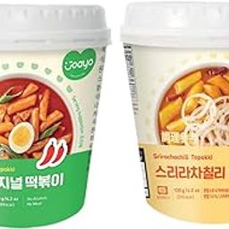 Joayo Original+Srirachachili Topokki Rice Cakes with Spicy & Rich Flavorful Savory Sauce 120g, Pack of 2, The Product of Korea (Famous Korean Street Food)-image-27