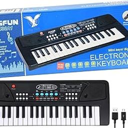 Sky Tech® Portable Musical Sound Toy Piano Keyboard with Microphone 37 Keys 8 Rhythms, 8 Tones with 6 In-Built Demos & Song Record Feature Dual Power Supply Source Micro USB Cable(Included)-image-112