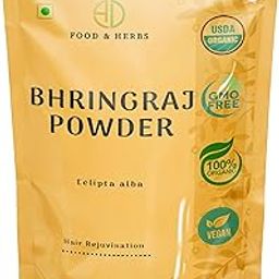 A D Food & Herbs Organic Bhringraj Powder/Eclipta Alba/False Daisy/Kesh Raj Herbal POwder (- 50 Gms)-image-10