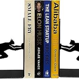 Superheros Decorative Metal Bookend, Non Skid Book End, Book Stopper for Home/Office Decor/Shelves, Children Room Décor, 5.9 X 3.9 X 3.14 Inch Per Piece (Weight 2.5 Pound/Pair)-picture-30