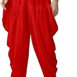 Loose Fit Rayon Dhoti Pant for Women Patiala Slawar Bottom Wear Harem Pants, Waist Free Size (26 Inch to 38 Inch) |-image-109