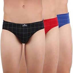 Italia Brief Men's Super Combed Cotton Checkered Brief with Concealed Waistband | Assorted | (Multipack)-image-29
