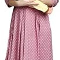 Maternity Dresses for Women Cotton | Printed Feeding Anarkali Kurta with Dual Nursing Zippers for Pre & Post Partum | Gift for Pregnant Woman-image-35