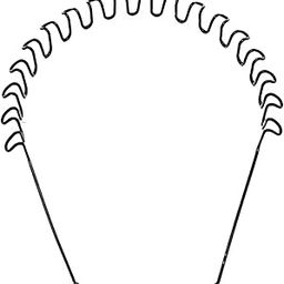 Simplified Metal Zig Zag Hair Band for Unisex, Chain Black Metal Hair Band, Hair Barrate for women-image-2