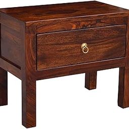 RAJ HANDICRAFT Solid Wood Bedside Table for Bedroom | Handmade Pure Wooden Bed Side Nightstand End Table with 1 Drawer Storage for Home & Bed Room-21