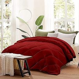 Purist Bedding Duvet ac Blanket Single Bed Single Size Comforter for All Season Microfiber 200 GSM Diamond Stitch Quilt (60"x90") Rajai Single Bed Comforters Burgundy| TC - 400-image-11