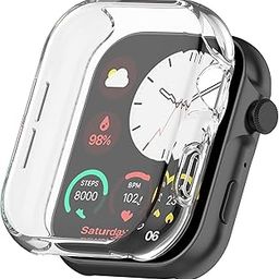 Wisely Protective Case Cover Compatible Noise Colorfit Ultra 3 SmartWatch Full Screen Protector Soft Case HD Clear, Transparent-image-10