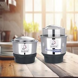 DARAZ Mixer Grinder Jar Suitable for all Local & Branded Mixer which comes with 2 Lock & 4 Teeth Coupler, Stainless Steel (200 ml,400 ml)-picture-31