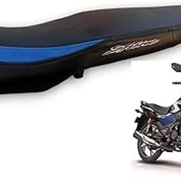 SP 125 Sports BS6 Bike SEAT Cover,PU Leather,Dual Colour Blue Black,Water Proof,Rope PROVIDED,6 mm Cushion Foam.-picture-31